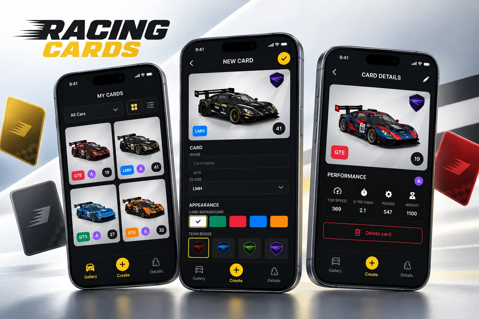 An image of the Racing Cards project.